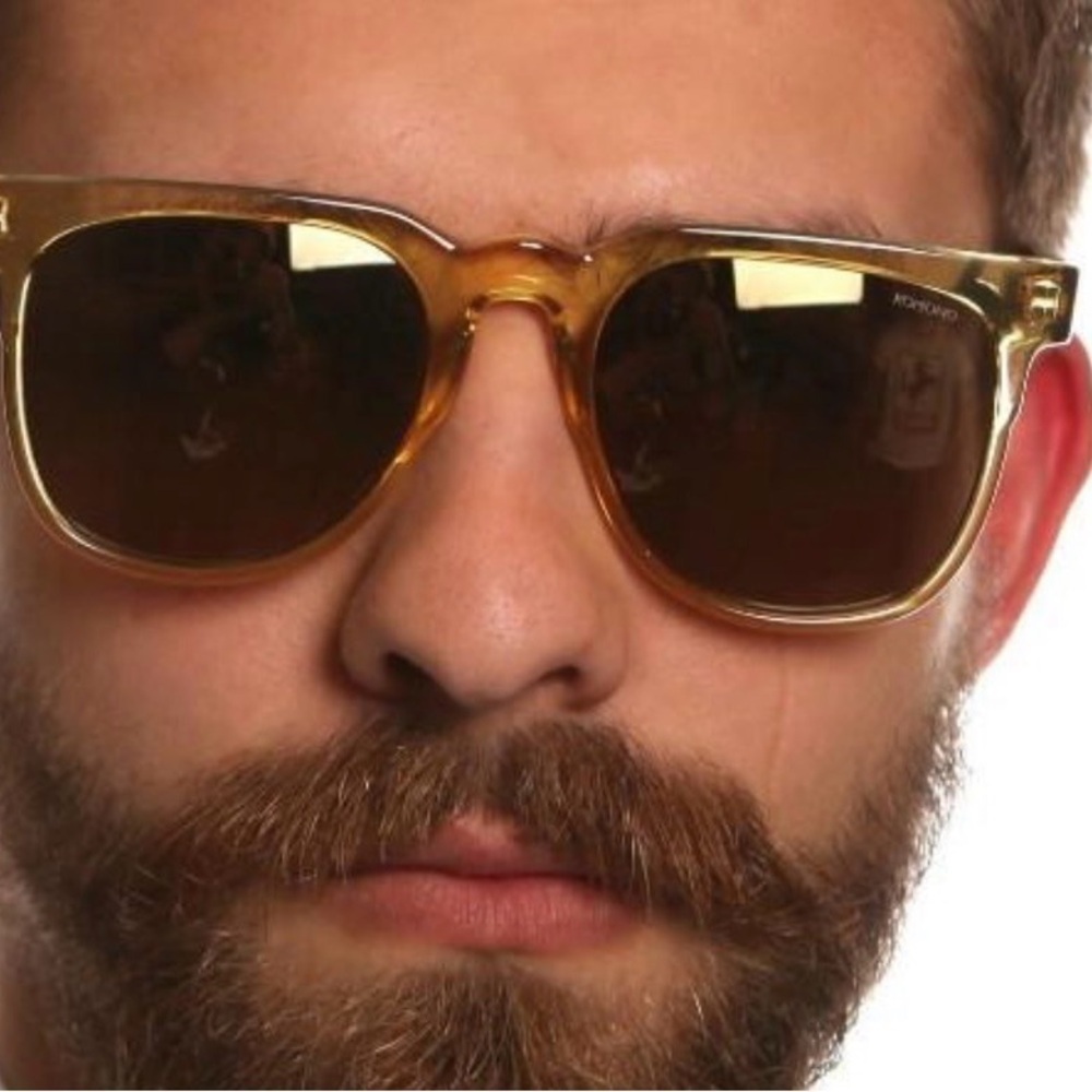 New KOMONO sunglasses Riviera Clear Gold Green Gradient - Picture 9 of 10